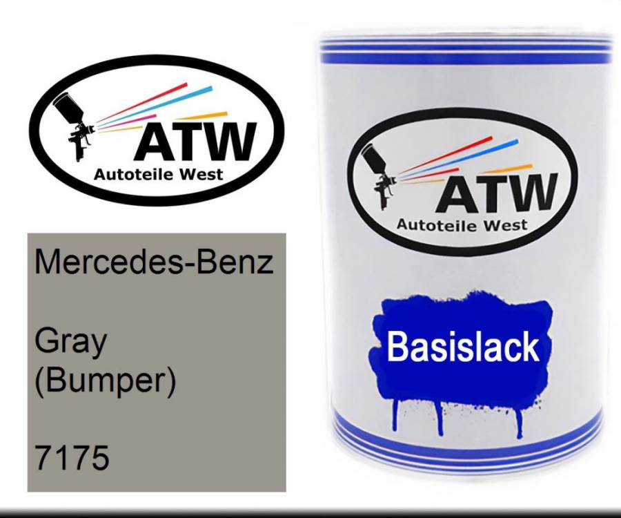 Mercedes-Benz, Gray (Bumper), 7175: 500ml Lackdose, von ATW Autoteile West.